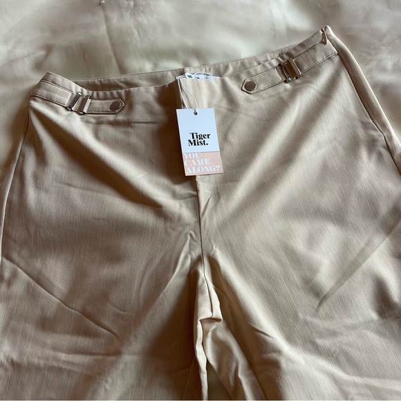 NEW! Tigermist- Tan Pinstripe Straight Leg Mid Rise Brayden Pant Size XL NWT - Picture 4 of 6